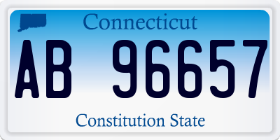 CT license plate AB96657
