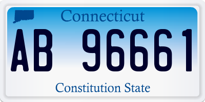 CT license plate AB96661