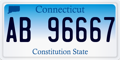 CT license plate AB96667