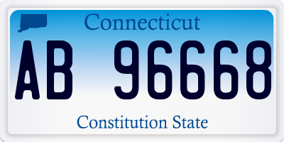 CT license plate AB96668