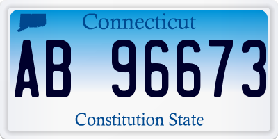 CT license plate AB96673