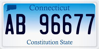 CT license plate AB96677