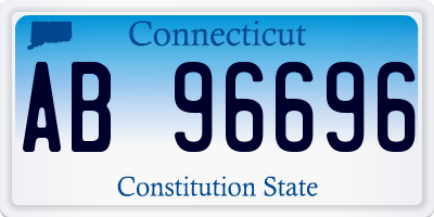 CT license plate AB96696