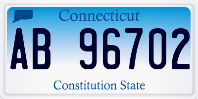 CT license plate AB96702