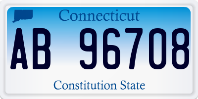 CT license plate AB96708