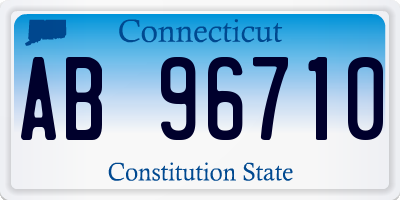 CT license plate AB96710