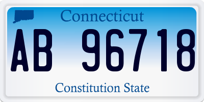 CT license plate AB96718