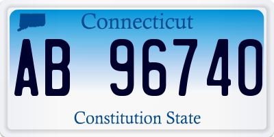 CT license plate AB96740