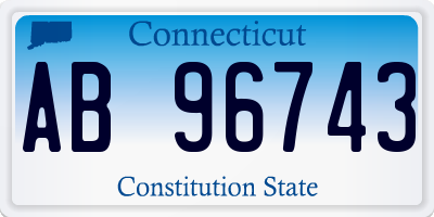 CT license plate AB96743