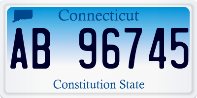 CT license plate AB96745