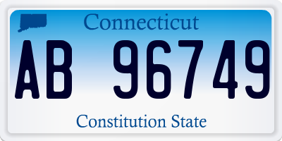 CT license plate AB96749