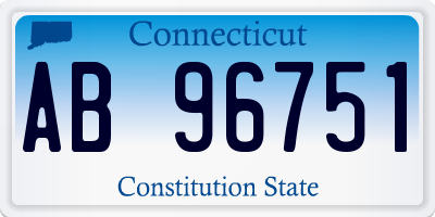 CT license plate AB96751