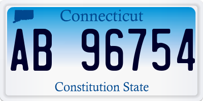 CT license plate AB96754