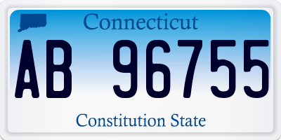 CT license plate AB96755