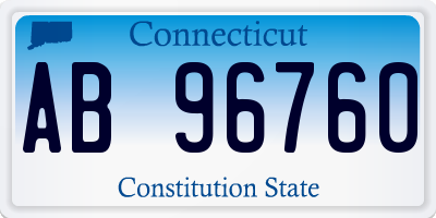 CT license plate AB96760