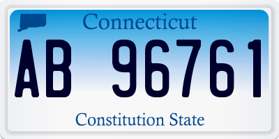 CT license plate AB96761