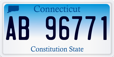CT license plate AB96771