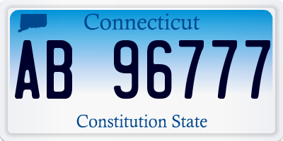 CT license plate AB96777