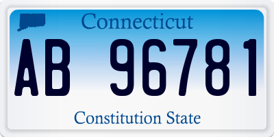 CT license plate AB96781