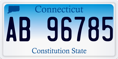 CT license plate AB96785
