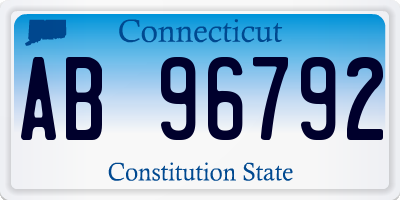CT license plate AB96792