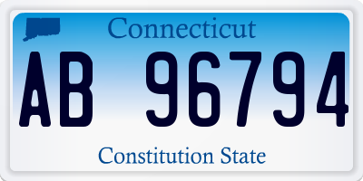 CT license plate AB96794