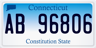 CT license plate AB96806