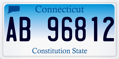 CT license plate AB96812