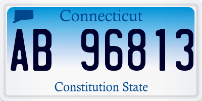 CT license plate AB96813