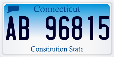 CT license plate AB96815