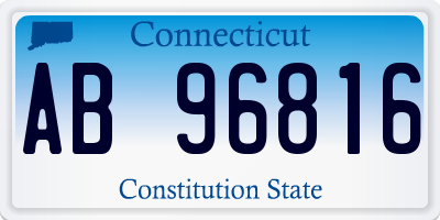 CT license plate AB96816