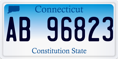 CT license plate AB96823