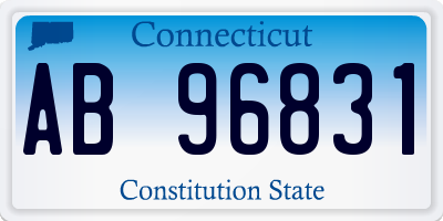 CT license plate AB96831