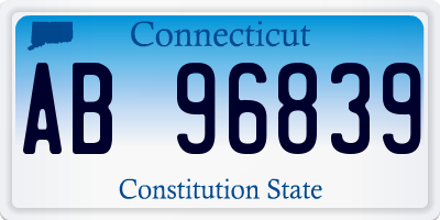 CT license plate AB96839