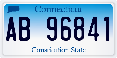 CT license plate AB96841