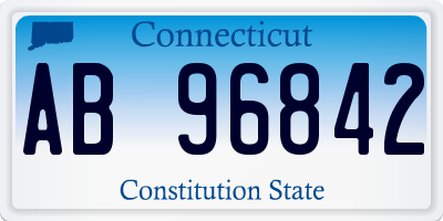 CT license plate AB96842