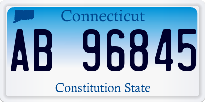 CT license plate AB96845