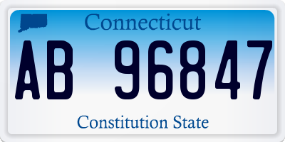 CT license plate AB96847