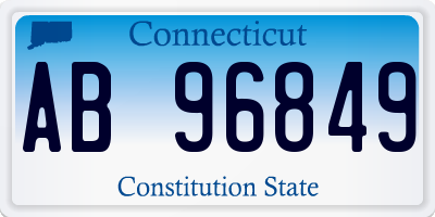 CT license plate AB96849