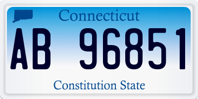 CT license plate AB96851