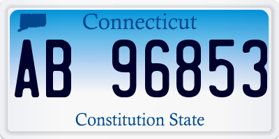 CT license plate AB96853