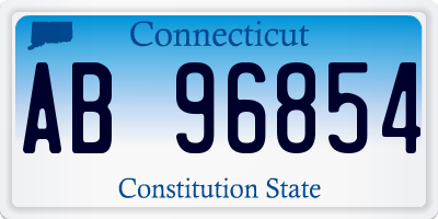 CT license plate AB96854