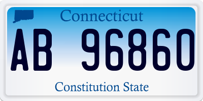 CT license plate AB96860