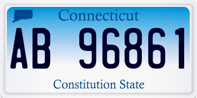 CT license plate AB96861