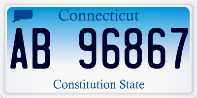 CT license plate AB96867