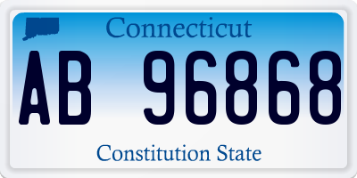 CT license plate AB96868