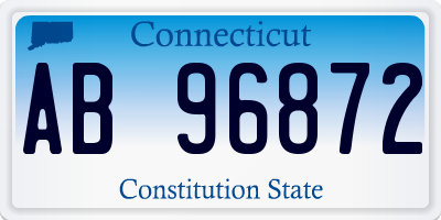 CT license plate AB96872