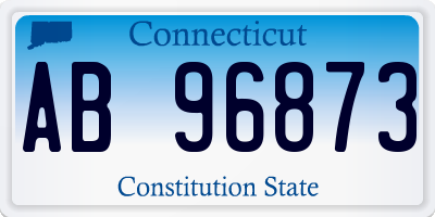 CT license plate AB96873