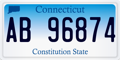 CT license plate AB96874