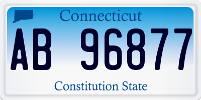 CT license plate AB96877